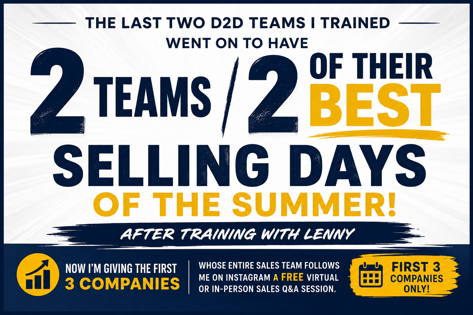 2 Teams - 2 Best Selling Days of the Summer